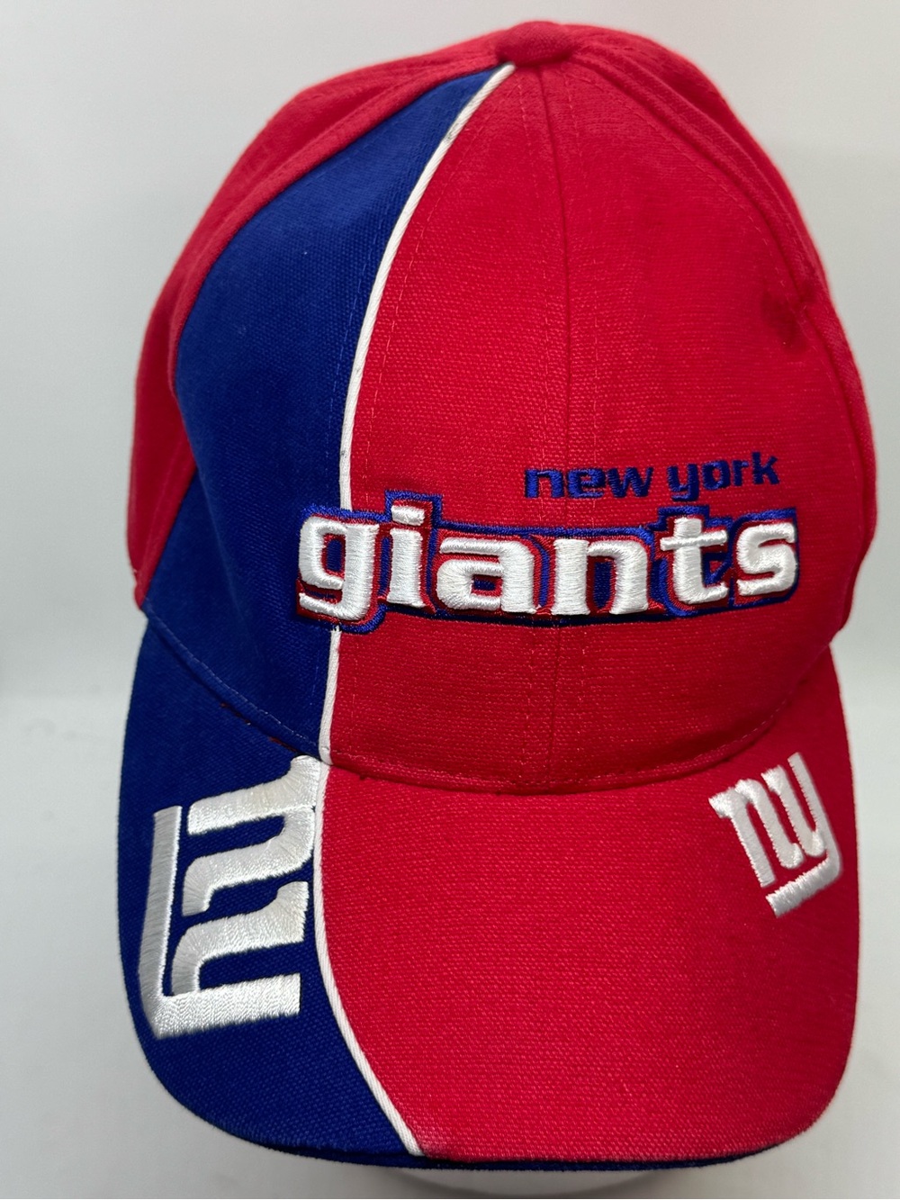 Vintage Reebok New York Giants NFL Pro Line Strapback Hat Cap Red Blue